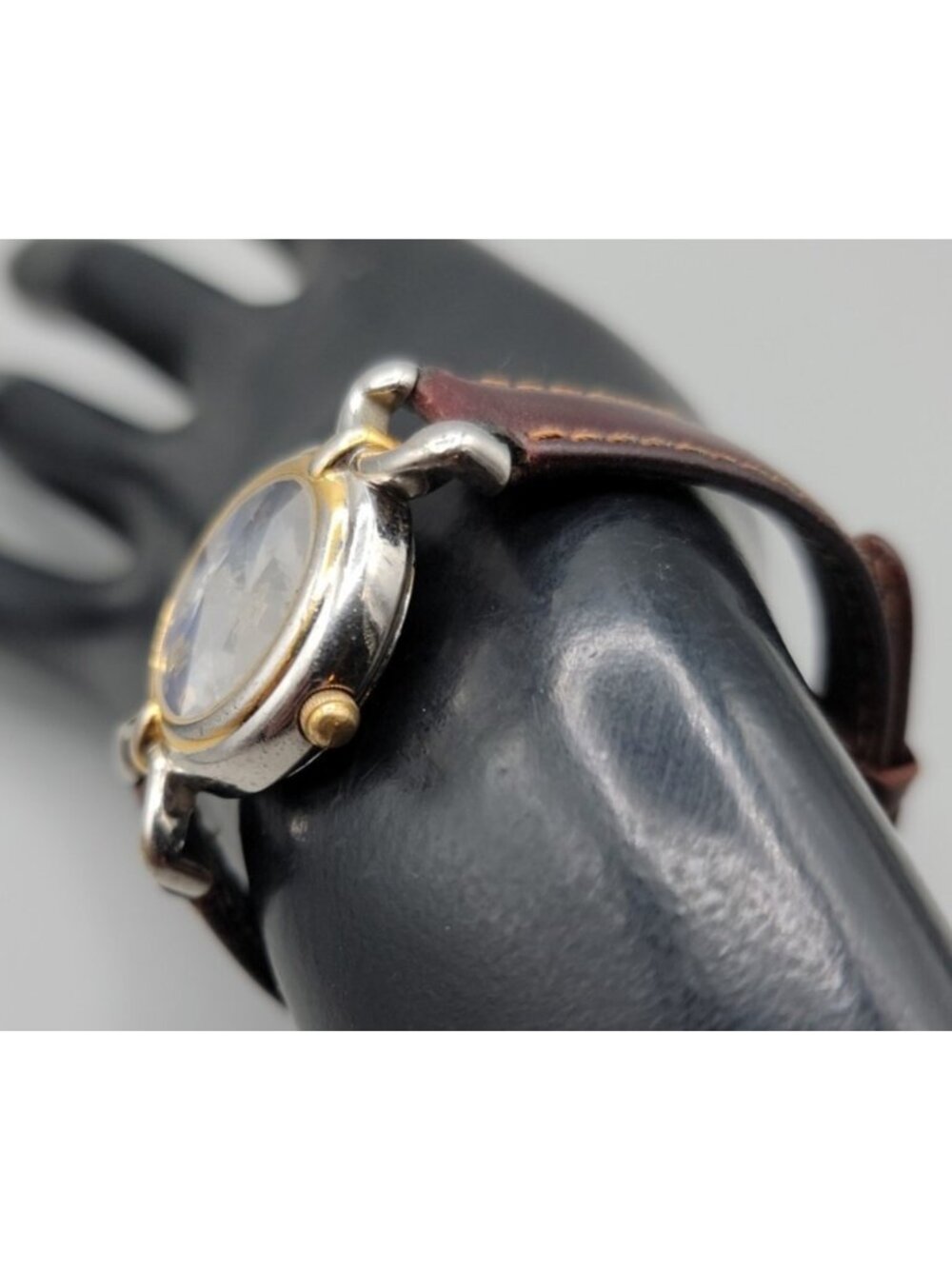 Vintage 1990s Fossil Prism Watch PC-9510 Two-Tone Blue Gold Roman Dial New Batte - Picture 11 of 16